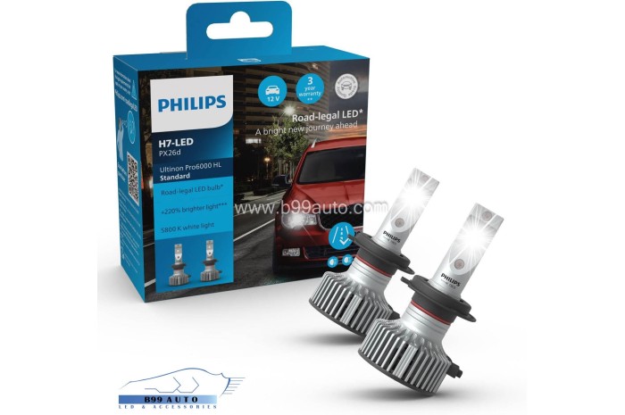 Philips Ultinon Pro6000 HL Standard H7 LED +220% /INGYENES SZÁLLÍTÁS